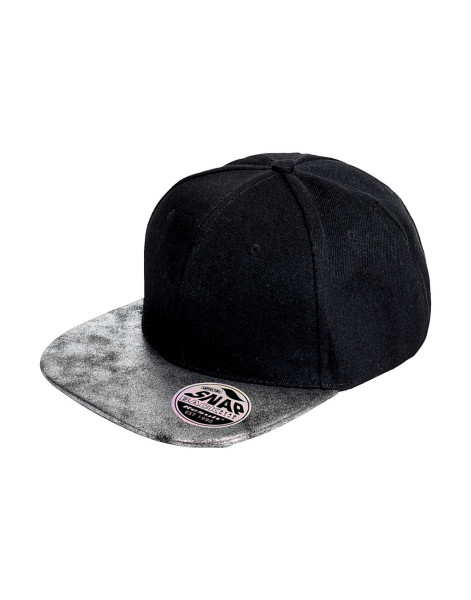 Bronx Glitter Flat Peak Snapback Cap 