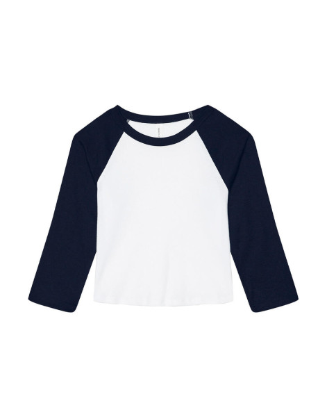 Women's Micro Rib 3/4 Raglan Baby Tee