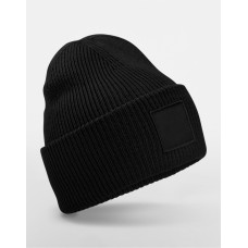 Deep Cuffed Tonal Patch Beanie