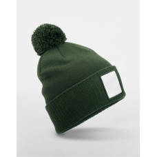 Appliqué Patch Pom Beanie