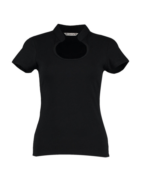 Regular Fit Keyhole Neck Top