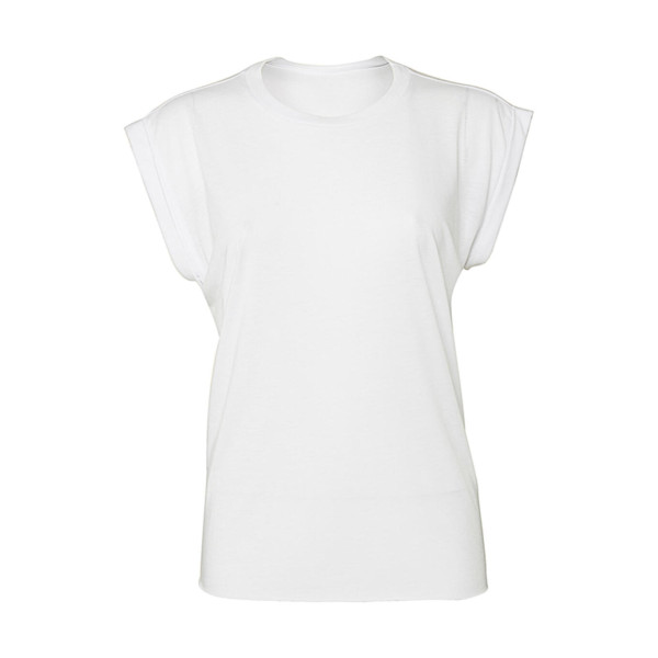 Women's Flowy Muscle Tee Rolled Cuff