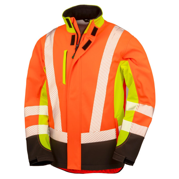 Recycled 3-Layer Printable 3-Tone Safety Softshell
