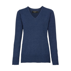 Ladies V-Neck Knitted Pullover