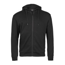 Ribbed Interlock Hooded Full Zip