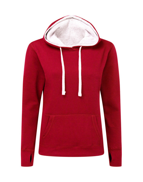 Contrast Hooded Sweatshirt Women