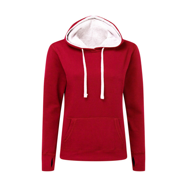 Contrast Hooded Sweatshirt Women