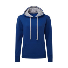 Contrast Hooded Sweatshirt Women