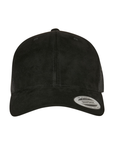 Suede Leather Trucker Cap