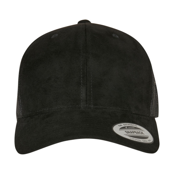 Suede Leather Trucker Cap
