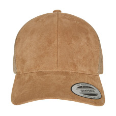 Suede Leather Trucker Cap