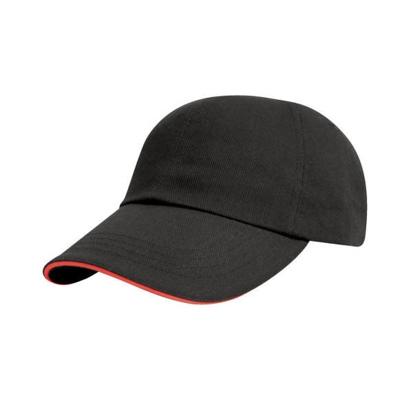 Brushed Cotton Decorator Cap with Sandwich Peak