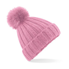 Verbier Fur Pop Pom Chunky Beanie