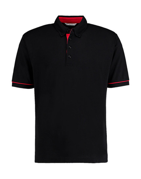 Classic Fit Button Down Contrast Polo Shirt