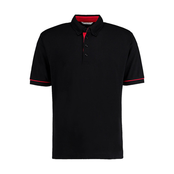 Classic Fit Button Down Contrast Polo Shirt