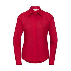 Ladies' LS Fitted Poplin Shirt