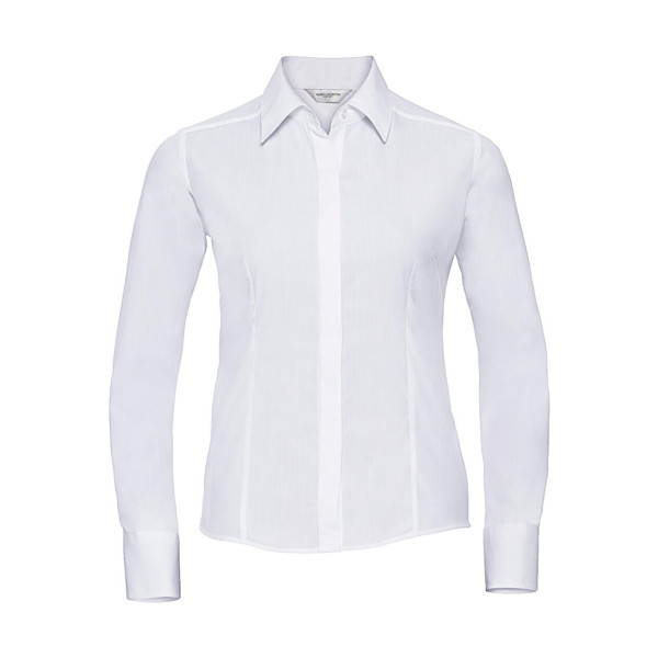 Ladies' LS Fitted Poplin Shirt