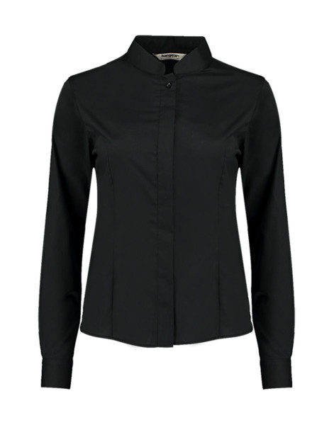 Women's Tailored Fit Mandarin Collar Shirt