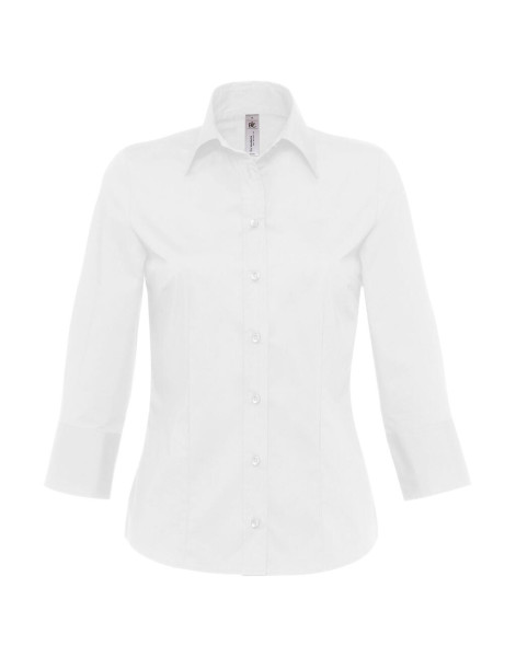 Milano/women Popelin Shirt 3/4 sleeves