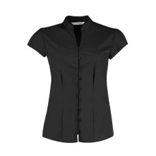 Women's Tailored Fit Mandarin Collar Blouse SSL