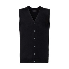 Men's V-Neck Sleeveless Knitted Cardigan