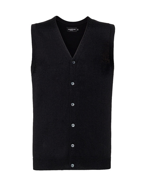 Men's V-Neck Sleeveless Knitted Cardigan