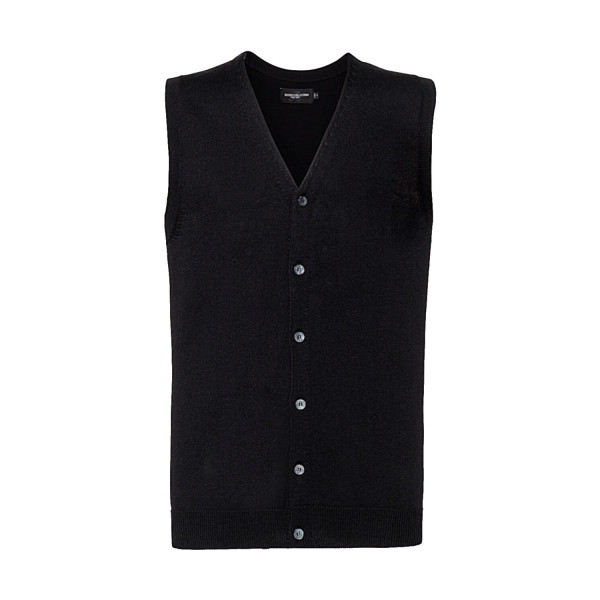Men's V-Neck Sleeveless Knitted Cardigan