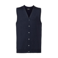 Men's V-Neck Sleeveless Knitted Cardigan