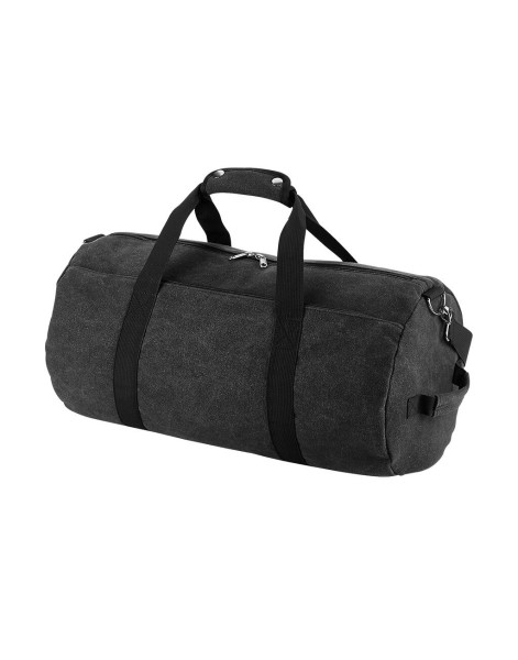 Vintage Canvas Barrel Bag