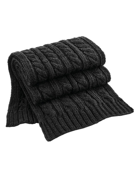 Cable Knit Melange Scarf