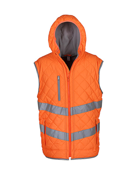 Fluo Kensington Hooded Gilet 