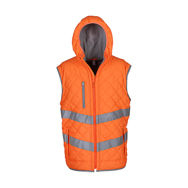 Fluo Kensington Hooded Gilet