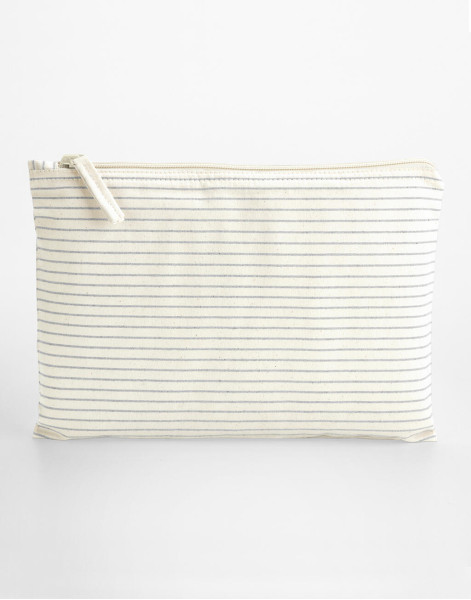 Striped Organic Cotton Accessory Pouch