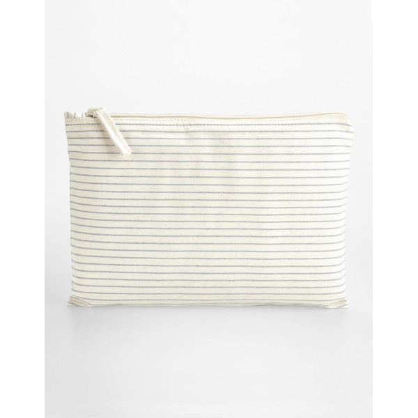 Striped Organic Cotton Accessory Pouch