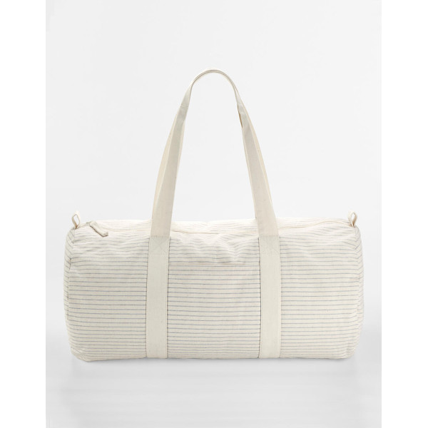 Striped Organic Cotton Barrel Bag