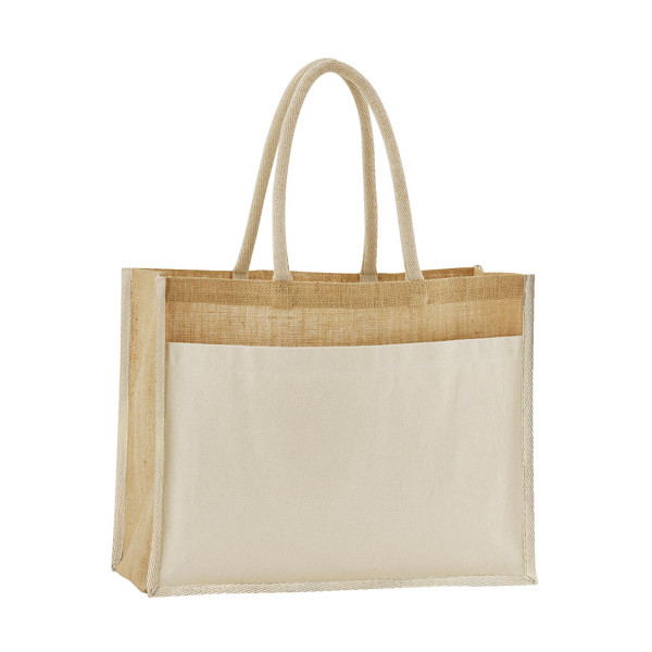 Cotton Pocket Natural Starched Jute Shopper
