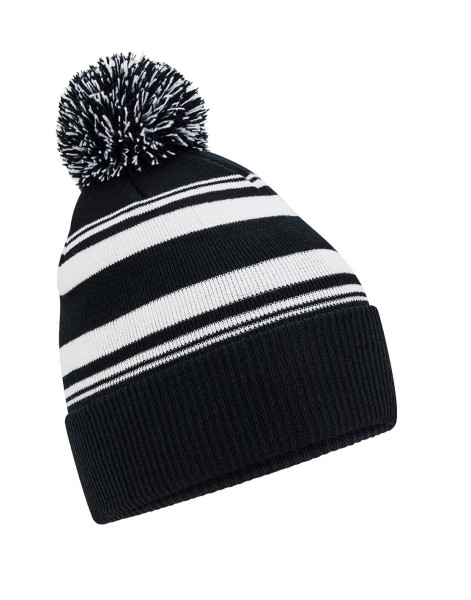 Striped Fan Beanie