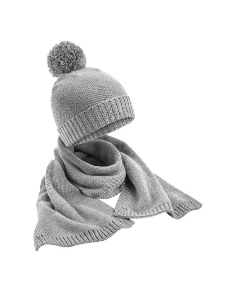 Knitted Scarf and Beanie Gift Set